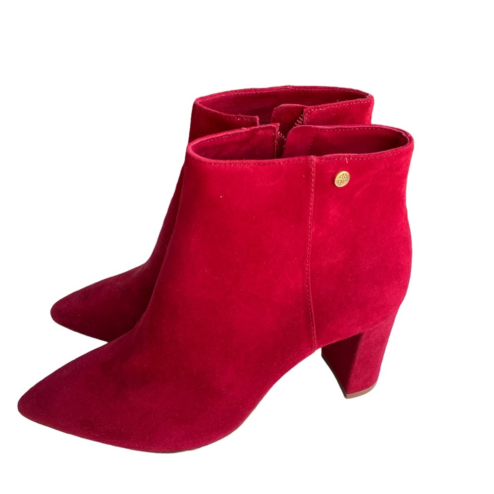 New Antonio Melani Shahn Red Rouge Suede Boot
